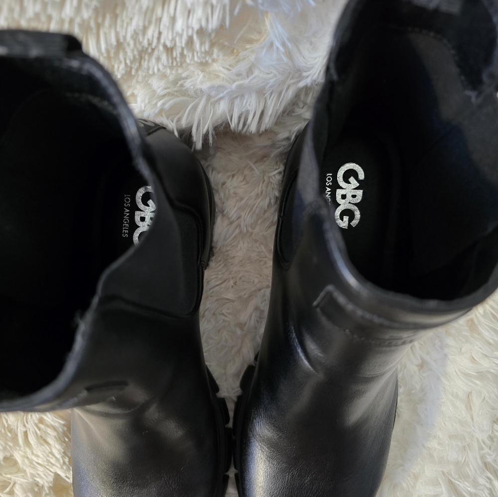 S O L D Guess LA Black Moto Boots size 10M - Picture 8 of 12